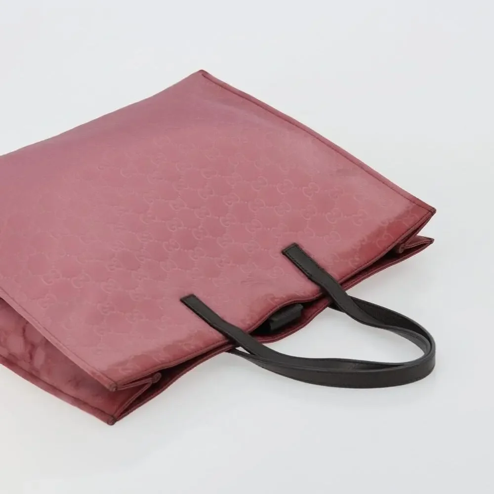 Gucci GG Canvas Tote Bag Nylon Pink